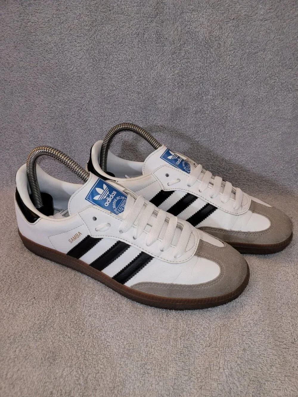 Adidas Samba VEGAN Men's Size 6 White Black Brown Gum Sneakers H01877 (#2259)